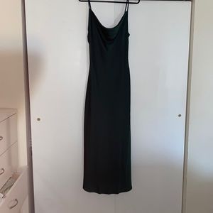 Dark green long dress